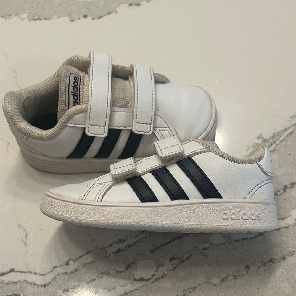 Adidas Sportswear Grand Court Toddler Velcro Sneakers Size 7K